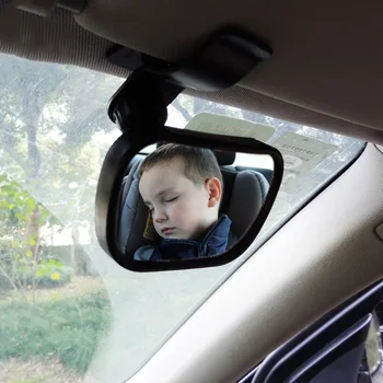 2 в 1 Регулируема Задната Седалка на Колата Детско Огледало за Обратно виждане Авто Детски Монитор Мини Сигурност Детско Задната Куполна Огледало