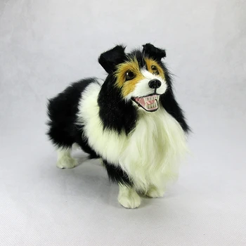 моделиране сладко стои самоед 22x9x18 см модел от полиетилен и козината на кучето модел за декорация на дома подпори, модел подарък d479