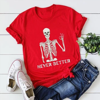 Риза с виртуален скелет, тениска с изображение на скелета, Тениска с Черепа, Тениска с Танци виртуален скелет, Риза С Къс Ръкав Dead Crewneck, Летни Блузи M
