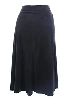 Дамски ежедневни пола Трапецовидна форма от изкуствен велур големи размери, дамски поли с дължина до коляното, Saias Lapis
