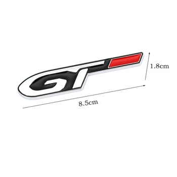 Автомобилна Метален Стикер GT Логото на Иконата на Етикети за Peugeot GT 308 RCZ 508 3008 5008 и KIA Forte Optima Stinger Sorento Renault Clio Megane