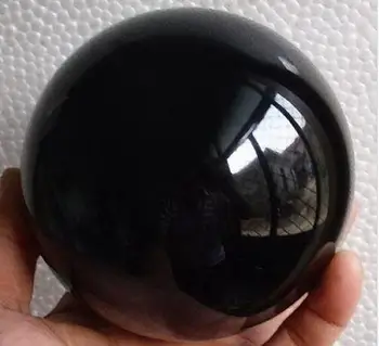 100% натурален черен обсидиановый кварцов кристална топка исцеляющий в подарък
