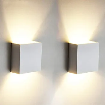 Cube COB LED Лампа За Вътрешно осветление, монтиран на стената Лампа, Модерно Домашно Осветление, Украса, Аплици, Алуминиева Лампа 6 W 85-265 В Баня, Коридор
