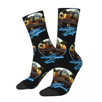 Случайни Хотел Мотел Калифорния Футболни Чорапи за Екипажа Merch All Seasons Супер Меки Чорапи за Екипажа Дишащи най-Добрият Подарък за Унисекс
