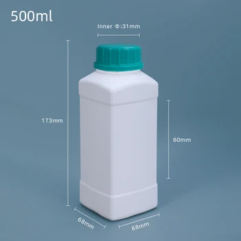 1бр 500 МЛ Хранителна Контейнер За Съхранение на Химически Течности Крем-Масло за Еднократна Употреба Бутилка Празна Опаковка Херметични Бутилки