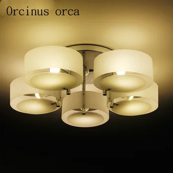 Скандинавски модерен минималистичен тавана лампа за дневна led акрилни топло светило за спални европейски стил творческа атмосфера осветление