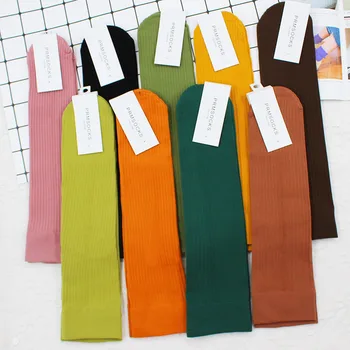 Обикновен чорап За Жени, ярки цветове, За възрастни, Кавайный чорап, дамска мода, sox, модерен памук, пролет-лято, дамски Модни кальцетины