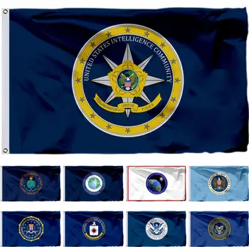 Флаг разузнавателната общност на САЩ 90x150 см 3x5 фута ФБР на САЩ Американски NRO Знамена на ЦРУ на САЩ и Банери на Министерството на енергетиката