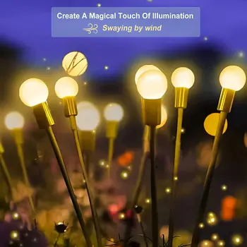 Слънчев Огън Осветява Градински Декоративни Светлини на Открито Waterpoof Lights LED Слънчевия Пейзаж Осветление за Пътеки Украса на Тревата