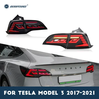 HCMOTIONZ Автомобилен Стайлинг на Задните Светлини При Събирането на Tesla, Модел 3 Модел Y 2017 2018 2019 2020 2021 DRL Насоки на Завоя на Задните Светлини