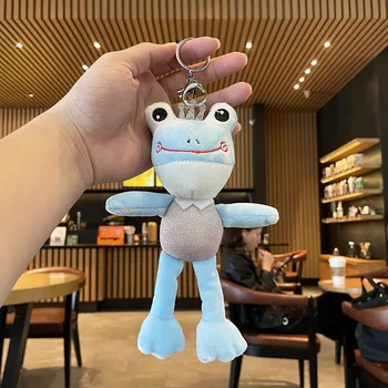 нова популярна Скъпа изискана Креативна кукла дълги крака плюшен короната жаба ключодържател чанта с висулка забавно метательная кукла за подарък за рожден ден