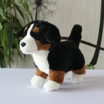 сладък плюшен черно куче играчка с високо качество Бернская Планинско Куче кукла подарък от около 22x20 см