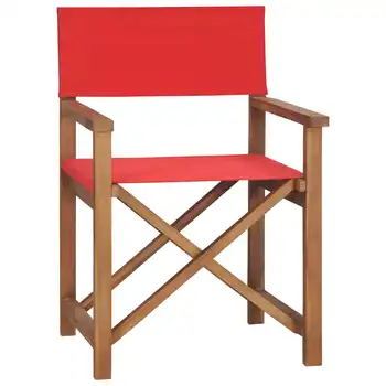 Стол Директор, Улично Стол от Тиково дърво масив, Мебели за двор Червен Цвят 57,5 x 54.5 x 85 см