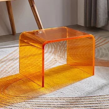 Acrylic Shoe Changing Stool for Living Room Meuble Furniture Sofa Transparent Stools Makeup Stool мебели за дома стол