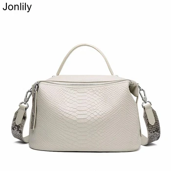 Jonlily Дамска Чанта за През рамото От естествена кожа, Дамски Модни Чанти-месинджър, Елегантна Чанта, Чанта за тийнейджъри, в Чантата си -KG624