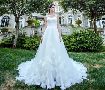 Луксозна Сватбена Рокля на Принцеса с Облаците и 3D Цветя, 2023, Големи Размери, Трапециевидные Шаферски Рокли, Vestidos De Noiva Robe De Mariage