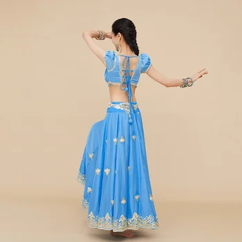 Сари Индийска Пола Облекло Танцови 2022 Нов Танц На Корема Практика Облекло От Висок Клас За Начинаещи Секси Тънък Висок Костюм За Жените