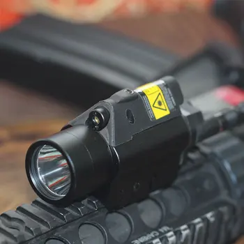 Тактически Лек Червен/Зелен Лазерен Индикатор на Зрението За Пушка AR15 AK47 M16 Ловен Страйкбол Wepon Laser Light Combo