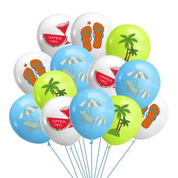 16 бр. Хавайски Вечерни Декоративен Балон Летен плаж кокосова палма Балон за Тропически Хавай Luau Вечерни Украса за Рожден Ден