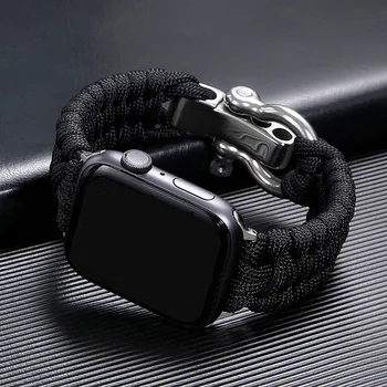 Спортни Найлонови Въжета За Apple Watch 6 Band SE 40 мм 44 мм Найлонов Ремък За Apple Watch 3 42 мм 38 мм iWatch 5 4 Гривна