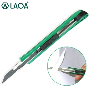 LAOA Box Кътър Малък Универсален Нож Студентски Нож За Хартия На 30 ° на Острието Нож За Тапети