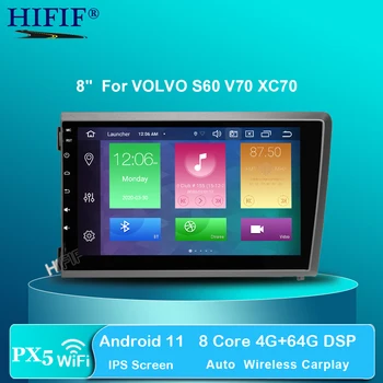 Восьмиядерный Android 10 Авто Радио Аудио видео GPS Navi Плейър За Volvo VOLVO S60, V70, XC70 Мултимедийно Главното Устройство DVD IPS WiFi OBD