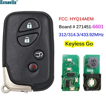 3 + 1 Бутонът Smart Keyless Go Дистанционно Ключодържател SUV на Lexus LX570 2008-2016 FCC ID: HYQ14AEM Такса 271451-6601 89904-60A00