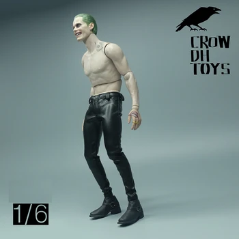 Продава 1/6-аз съм Модерен модел CROW DH TOYS, Модни Стегнати Кожени Панталони (с стрейчем), елегантен модел за 12-инчов екшън-кукли