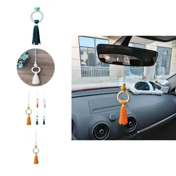 Забавен Полезен Атрактивен Автомобилен Украшение Памучен Линия Огледала за Обратно виждане Украса на Ярки Цветове за работа на Открито