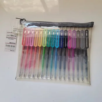 Специална Евтина цена Япония Лъскав Преса-тип 16 цвята Гел химикалки 16 цвята/лот