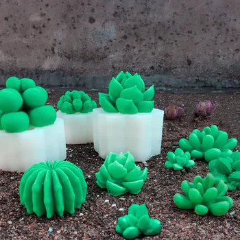 Thuis 3D Succulent Siliconen Мал Jelly Chocolade Ijs Taart Bakken Maken Handgemaakte Kaars Gereedschap