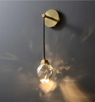 Deyidn Кристал, с монтиран на стената лампа, Малък Полилей малка странична лампа За обличане На Стената Спалня Хол Мед Преминаване Бар Окачен Лампа