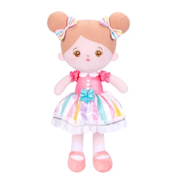 OUOZZZ 38 см Кавайная Плюшен Кукла за Момичета с Цветни Рокля, Меки Кукли за Момичета, Мека Кукла за Сън, Детски Подаръци За Рожден Ден