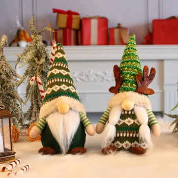Тъкани Джудже Коледа Безлични Кукла Забавни Коледни Декорации За Домашна Коледна Украса