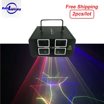 6 Обектив DMX RGB пълноцветен Лазерен Лъч Лазерен Сканиращ Лъч на Домашно Парти DJ KTV Нощен клуб Проектор Отлични Ефекти на Сценичното Осветление