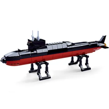 Военно-Технически Военноморска Стратегически Атомен Подводен Кораб с ядрена Подводница SSBN Военен Кораб Модел Строителни Блокове Комплекти от Образователни Играчки За Момчета