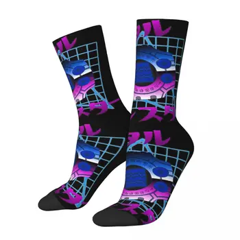Забавни Happy Мъжки Чорапи 80-те Digivice Ретро Harajuku Цифров Чудовище Digimon Аниме Хип-Хоп Новост, Безшевни Екипажа Луд Чорап Подарък