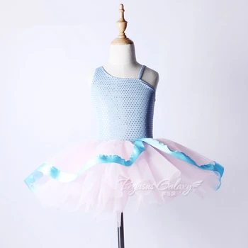 Ново влезем, Скъпа Благородна балетна пола-пакет за момичета, С костюм, Детска Професионални танцови, Вечерна Рокля