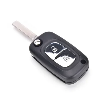 Замяна на 2 бутона сгъваем дистанционно ключ Флип Корпус Дистанционно ремонт Ключ за RENAULT Clio Megane Kangoo Modus