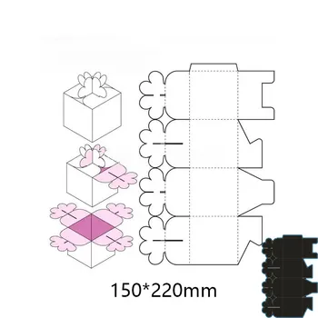 Нови Метални Режещи Удари Творчески Шаблони За Кутии За DIY Scrapbooking Хартиени Картички Занаят Производство на Бижута 150 х 220 мм
