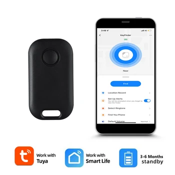 Sasha Bluetooth-съвместими 4.0 и Gps Локатор Ультратонкое Gps-Устройство за Проследяване, Двустранно Аларма Безжична Търсене Напомняне за Мобилен Телефон