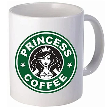 Забавна Кафеена Чаша Princess Coffee 11 Грама Бял цвят за Момичета, Жени и Сестри