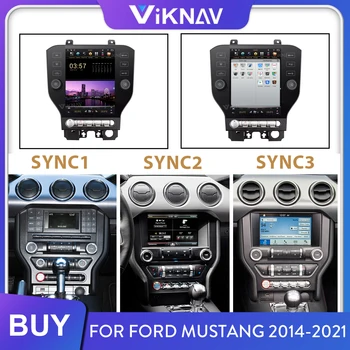 2Din Автомагнитола Главното Устройство за Ford Mustang През 2014 2015 2016 2017 2018 2019-2021 Android Оттичане HD Екран, Стерео Мултимедиен Плеър