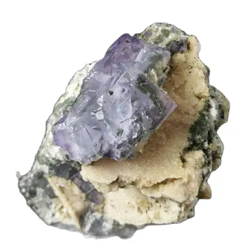 197.8 гНатурал, флуорит Яогангсиан, слюда, симбиоза минерали, предмети от бита