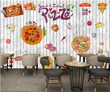 потребителски стенни фотообои 3d Разнообразие от вкусна пица ресторанти за бързо хранене начало декор тапети за стените на хола 3d