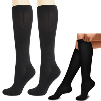 Удобни Пътни Унисекс Мека Компресия Чорапи със Защита От Умора, Чорапи До Коляното