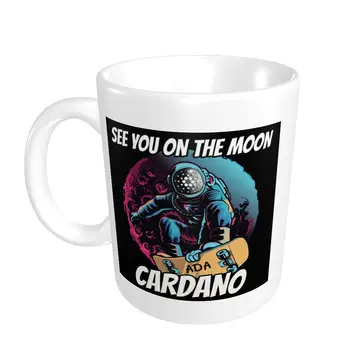 Промо Графичен Реколта ще се Видим на Луната Cardano ADA Криптовалютные Чаши Забавно Новост Xrp ЧАШИ чаши за Кафе с принтом