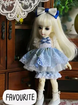 Bjd куклено рокля 1/6 30 см синя пищната пола, играчка облекло (подходящ за аксесоари 1/6 кукли）