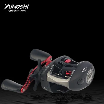 YUMOSHI Риболовна макара CDWater Drop Wheel Baitcast макара 7.3: 1 фалшива примамка за заброса Наляво-надясно 12 + 1BB Риболовни принадлежности Pesca CD