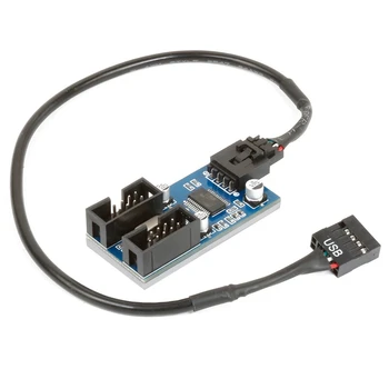 Дънна платка USB 9-пинов Удлинительный USB кабел 1 ДО 2 Дизайн на печатната платка с защитно покритие, USB удължителен кабел